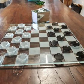 como jogar damas - tabuleiro de damas de vidro vidroser bh